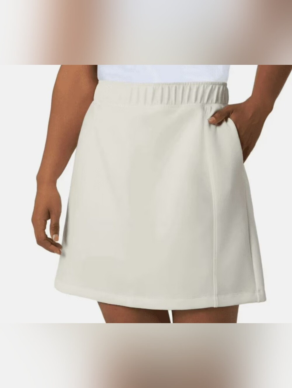 MONDETTA HIGH RISE WALKING SKORT COLOR WHITE